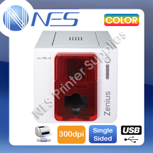Evolis Zenius Expert USB Network Single Sided Color ID Card Printer+Starter Pack